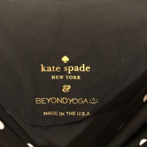Like New Kate Spade Blk w Wht dot Yoga Pants szM